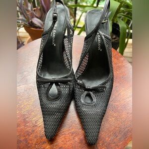 Dolce & Gabbana Black Mesh Pointed Heels